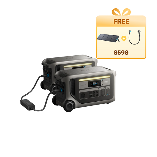 2× Anker SOLIX F3000 + Free 120V Generator Input Adaptor + Free 200W Solar Panel - Firework