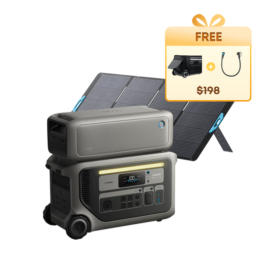 Anker SOLIX F3000 + Expansion Battery + 400W Solar Panel + Free Protective Cover + Free 120V Generator Input Adaptor - Firework
