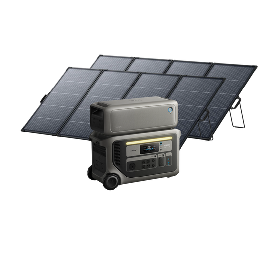 Anker SOLIX F3000(UL9540 Certificated) + Expansion Battery + 2× 400W Solar Panel