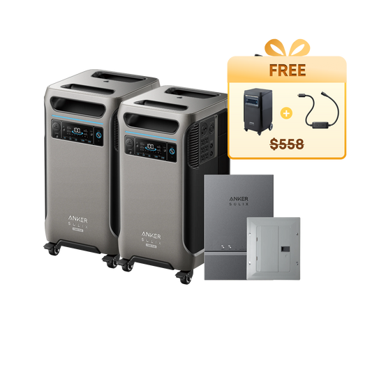2× Anker SOLIX F3800 Plus + Smart Home Power Kit + Free Protective Cover + Free 240V Bypass Charging Cable - Firework