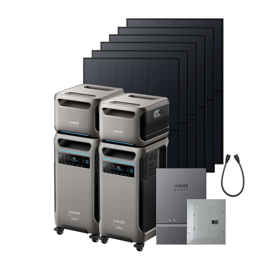 2× Anker SOLIX F3800 Plus + 2× Expansion Battery + Smart Home Power Kit + 6× 410W Rigid Solar Panel