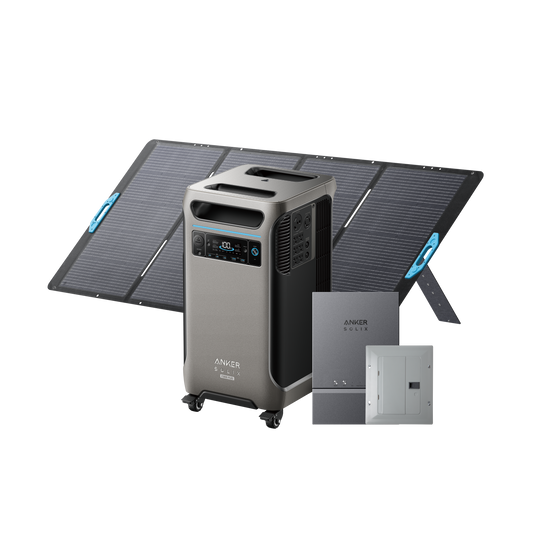 Anker SOLIX F3800 Plus + Smart Home Power Kit + 400W Portable Solar Panel（oso）