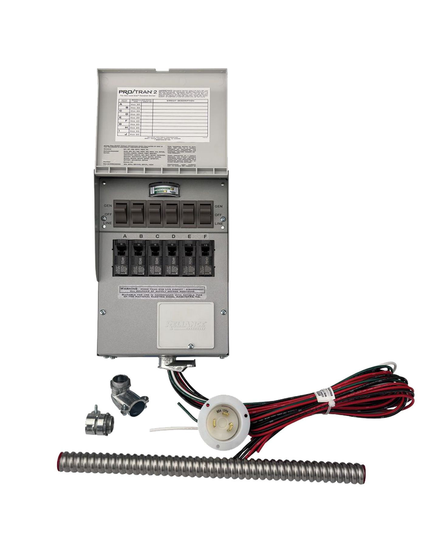 6-Circuit Manual Transfer Switch (120V, 30 Amp, For F3000, F2600, F2000)