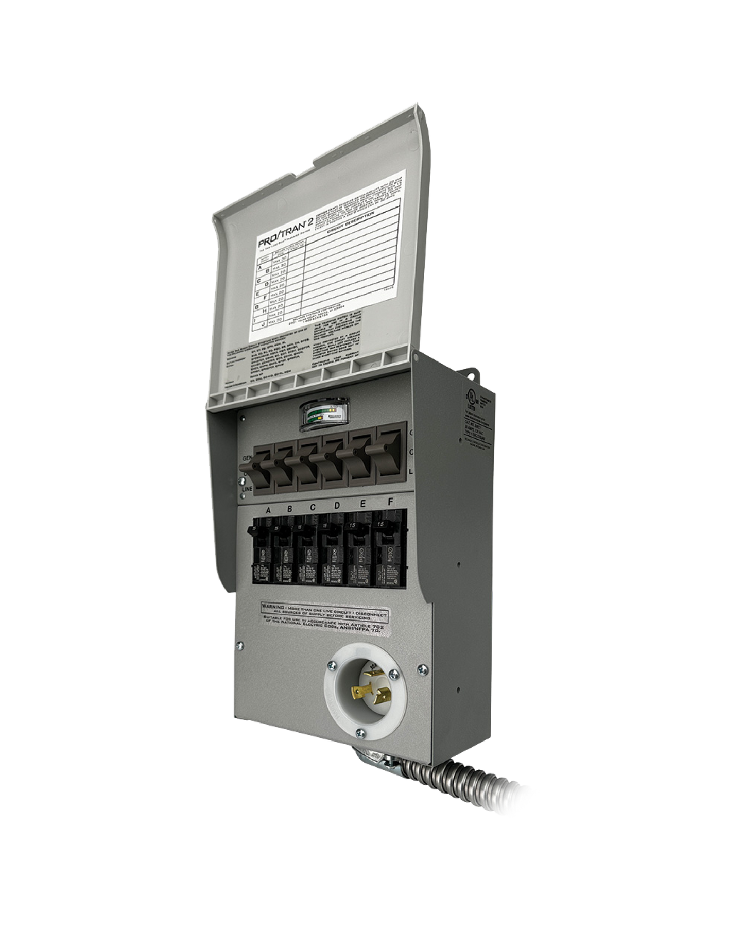 6-Circuit Manual Transfer Switch (120V, 30 Amp, For F3000, F2600, F2000)