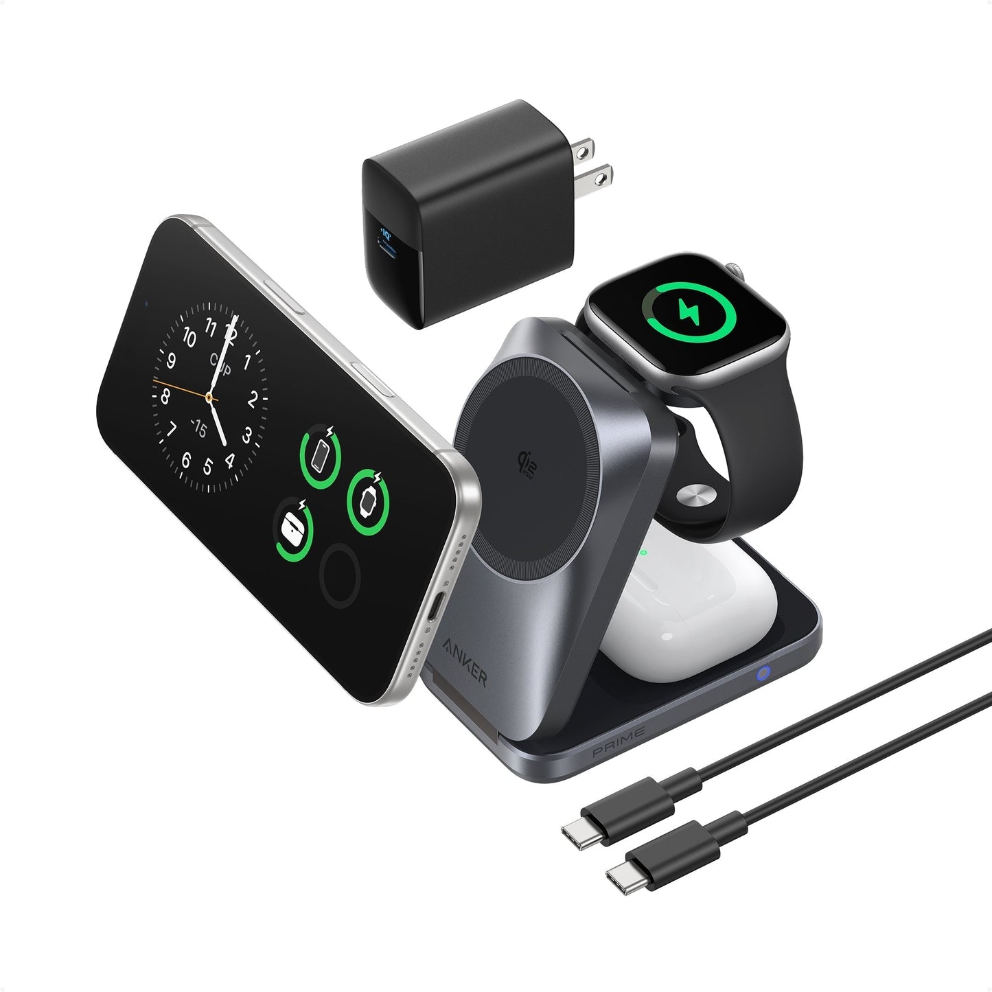 Anker Prime Wireless Charging Station (3-in-1, MagGo, AirCool, Foldable)