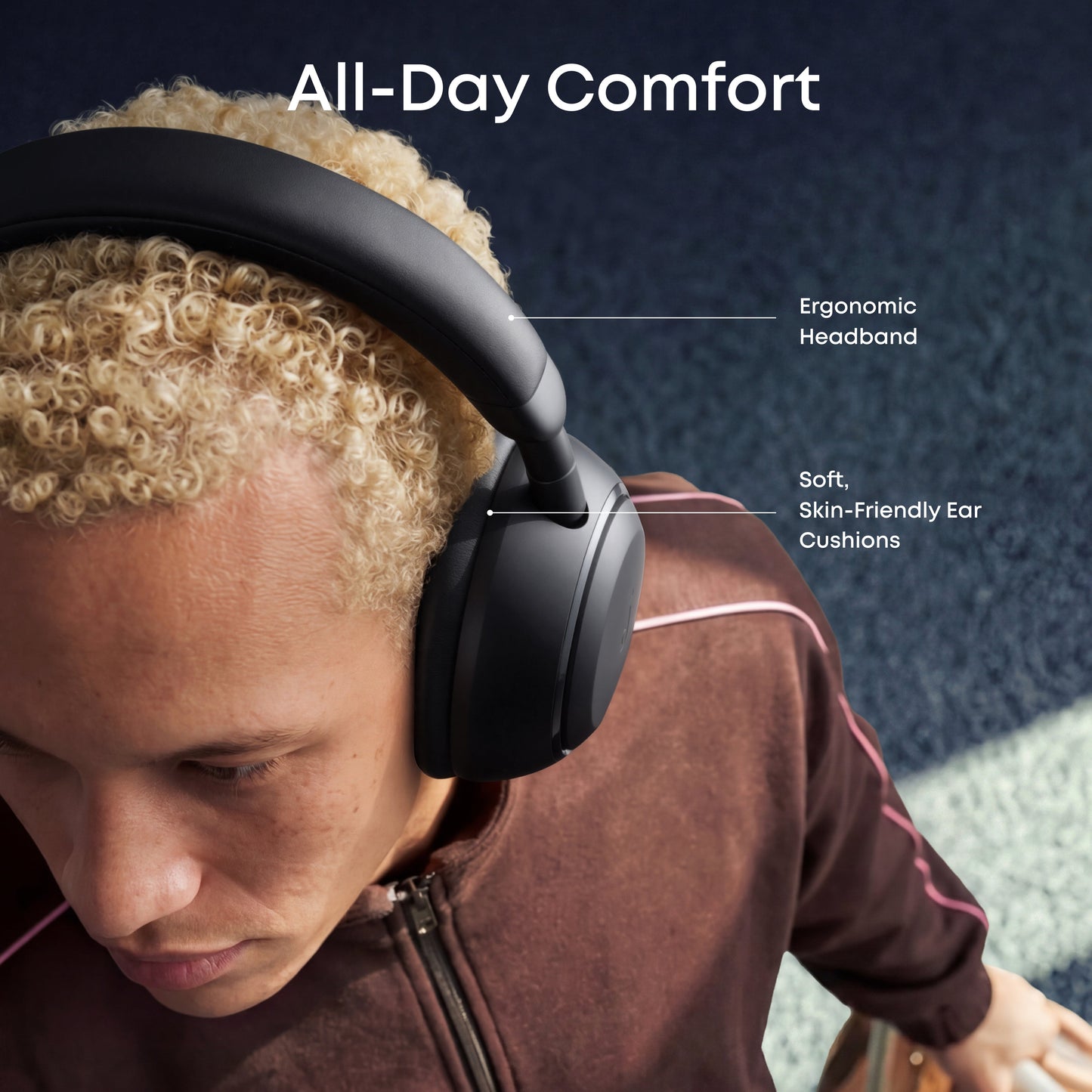 soundcore Space 2 | Comfortable Noise Cancelling Headphones with All-Day Wearing