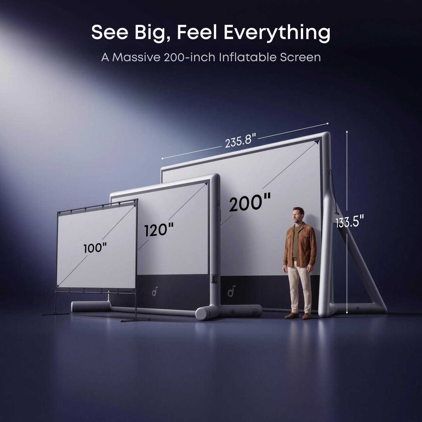 soundcore Nebula X1 Pro + 200-Inch Inflatable Screen Bundle