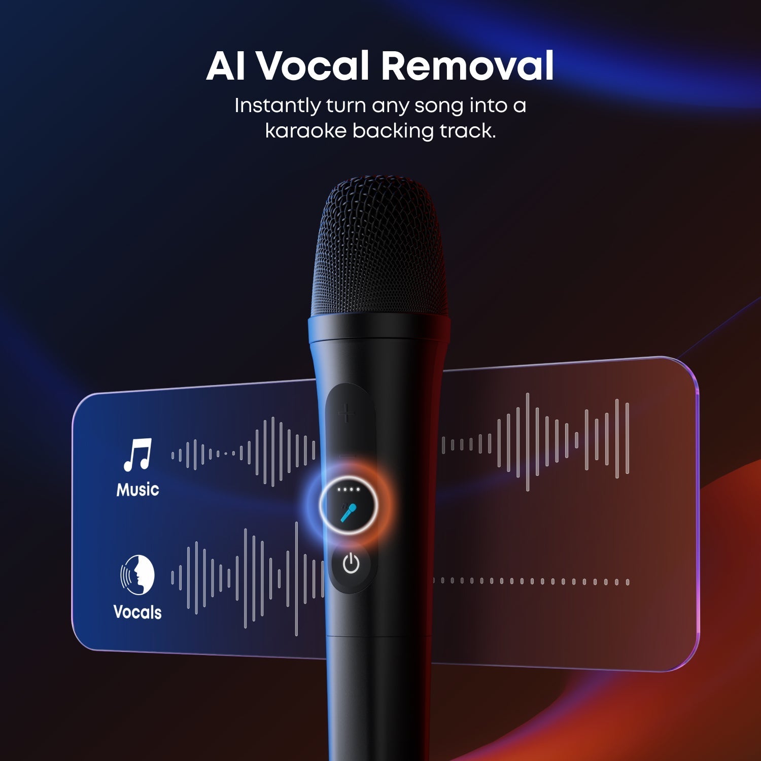 soundcore AI vocal removal microphone for instant karaoke