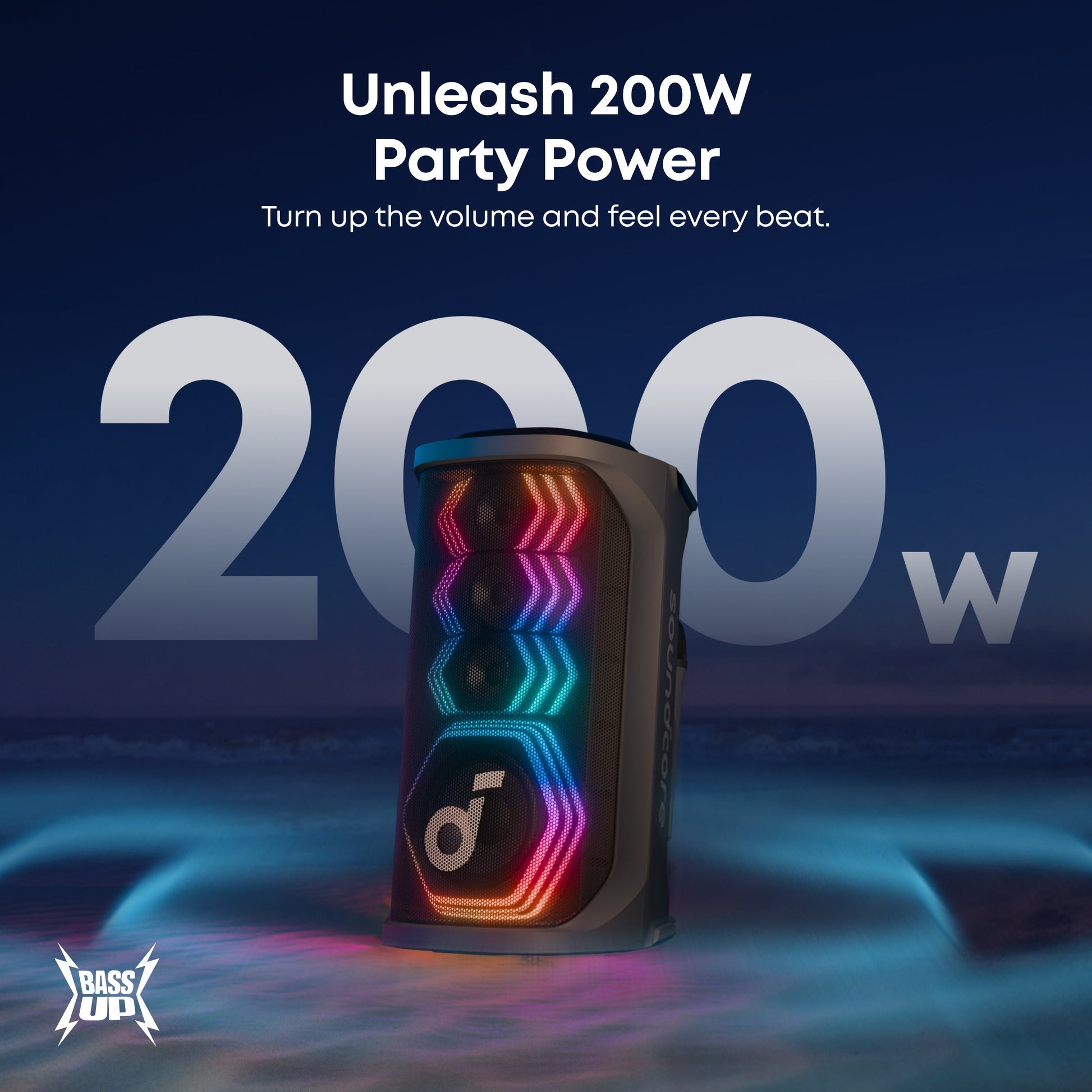 soundcore speaker with 200W party power for outdoor celebration