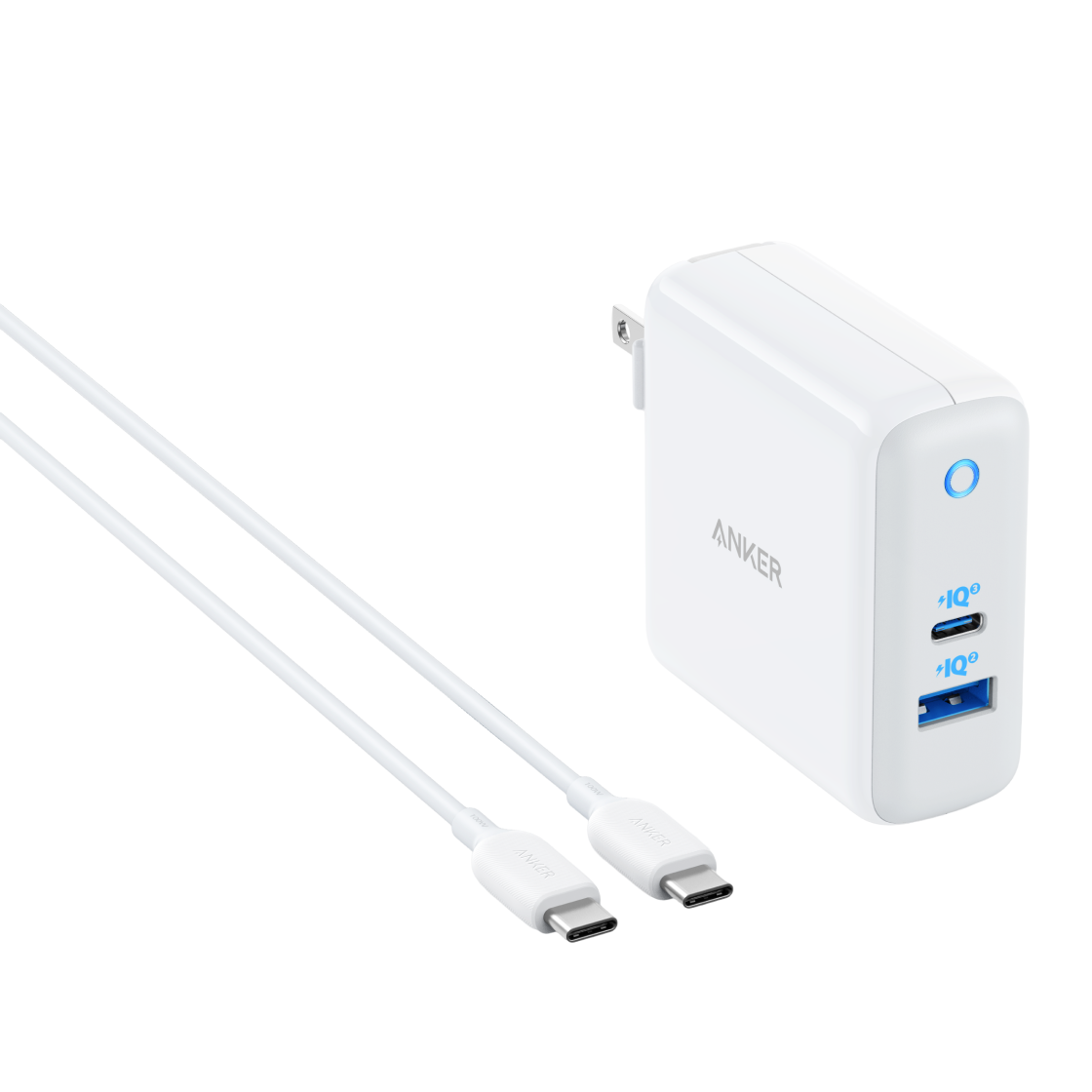Anker 60W 2-Port Wall Charger with 6ft USB-C to USB-C Cable