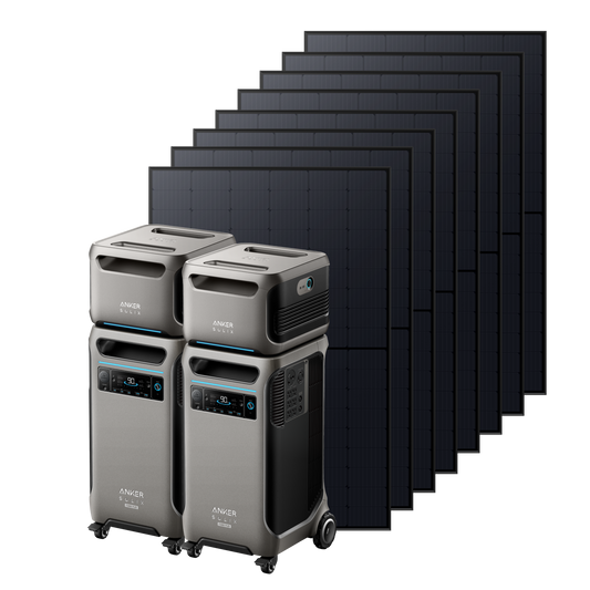 2×Anker SOLIX F3800 Plus + 2× Expansion Battery + 8× 410W Rigid Solar Panel