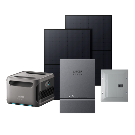 Anker SOLIX BP3800 Expansion Battery + Smart Home Power Kit + 2× 410W Rigid Solar Panels