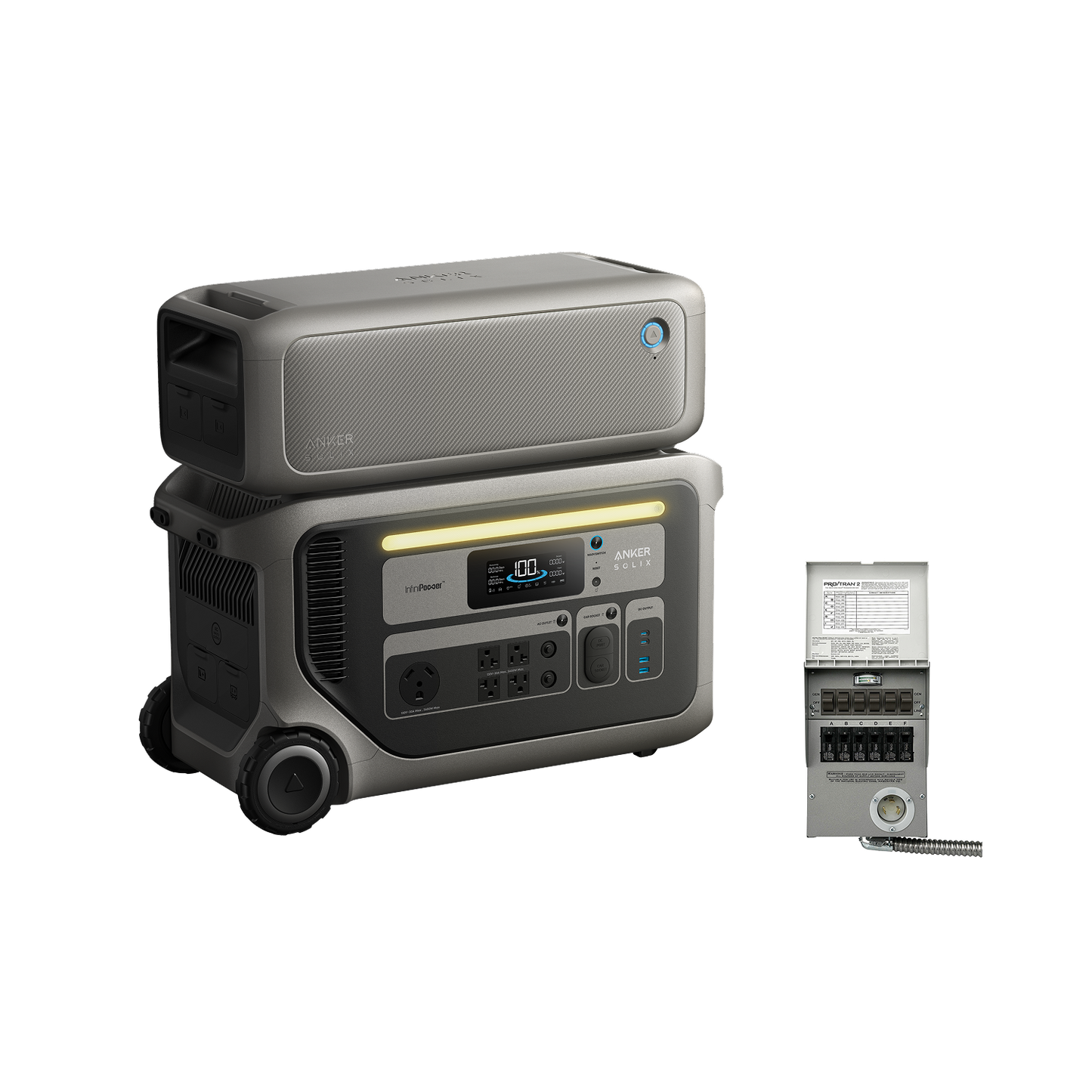 Anker SOLIX F3000 + Expansion Battery + 6-Circuit Manual Transfer Switch