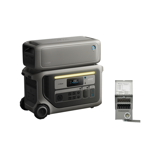 Anker SOLIX F3000 + Expansion Battery + 6-Circuit Manual Transfer Switch