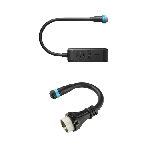 Anker SOLIX E10 AC Generator Adapter + 120V/240V Power Strip