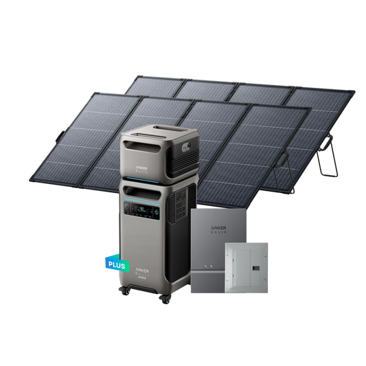 Anker SOLIX F3800 Plus + Expansion Battery + Smart Home Power Kit + 2× 400W Solar Panel