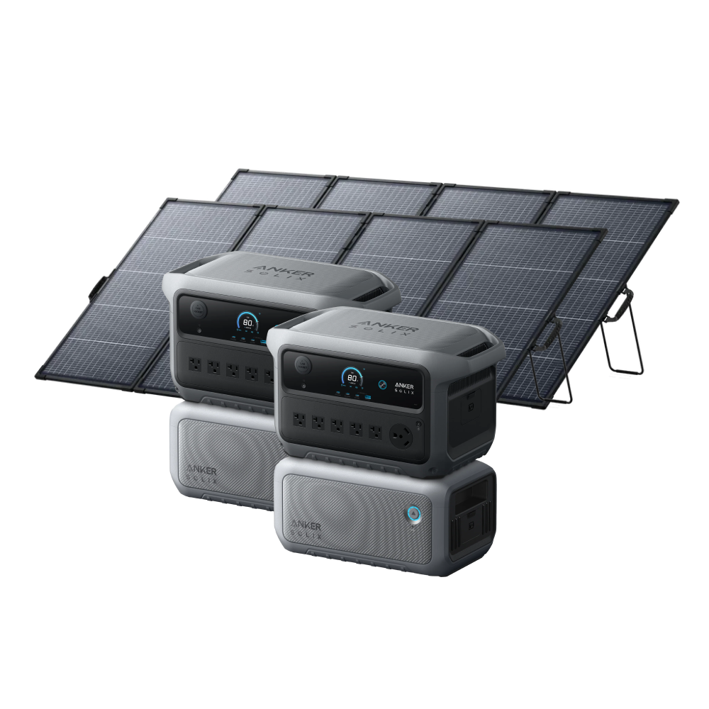 2× Anker SOLIX C2000 Gen 2 + 2× Expansion Battery + 2× 400W Solar Panel
