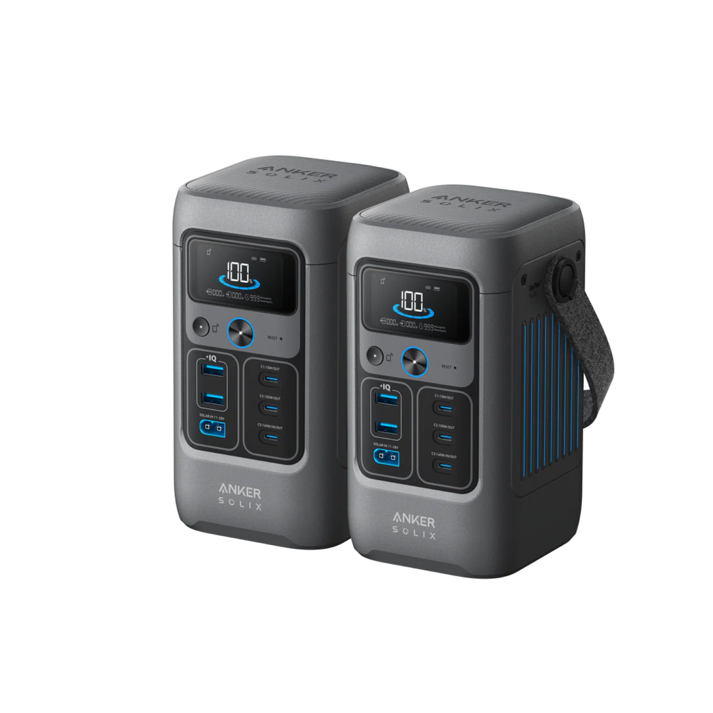 2× Anker SOLIX C200 DC Portable Power Station - 192Wh | 200W