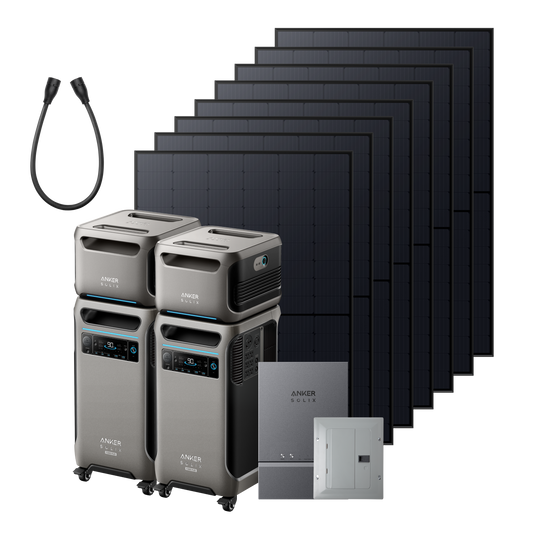 2× Anker SOLIX F3800 Plus + 2× Expansion Battery + Smart Home Power Panel + 8× 410W Rigid Solar Panel