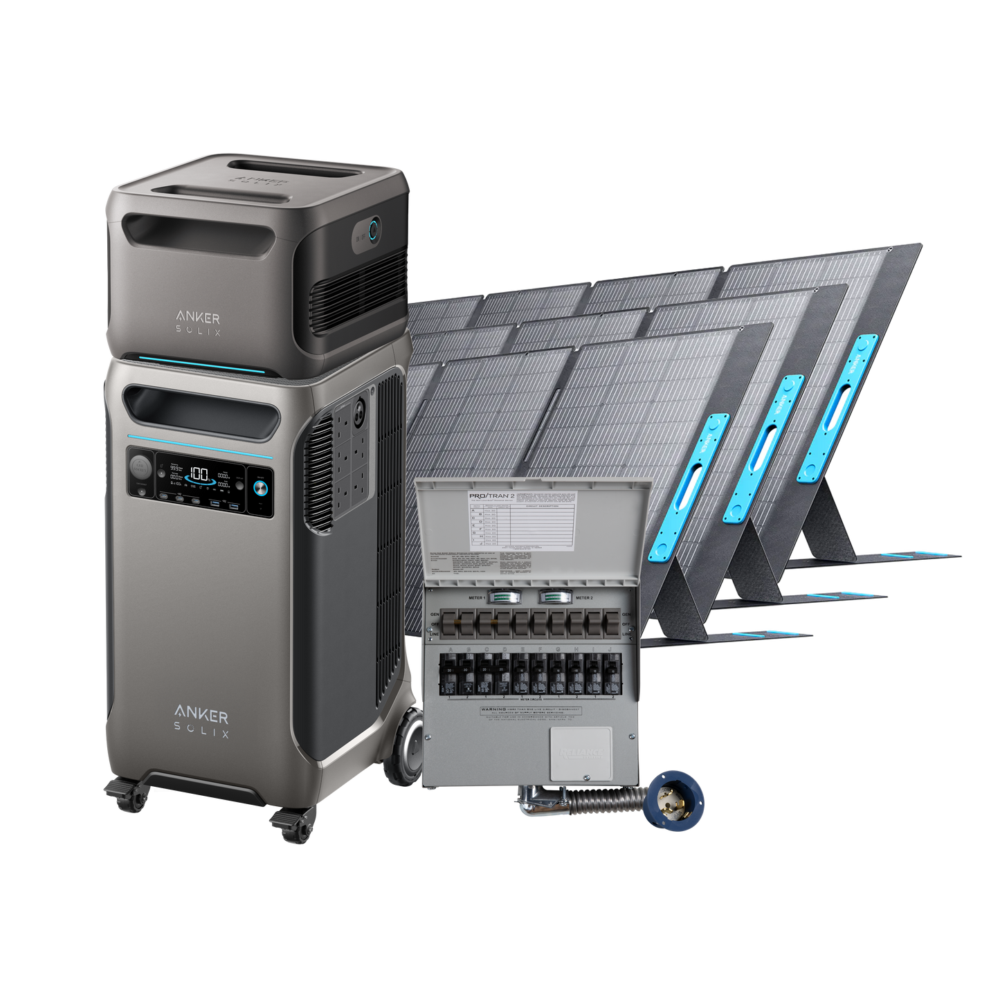 Anker SOLIX F3800 + Expansion Battery + 10-Circuit Manual Transfer Switch