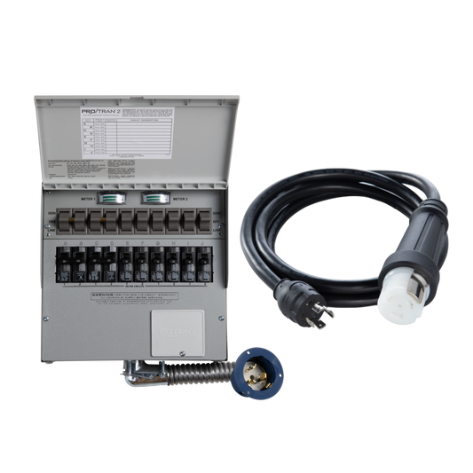10-Circuit Manual Transfer Switch (120V/240V, 30 Amp, 10-Circuit Transfer Switch + Cable, For F3800 Plus & 2× F3000)