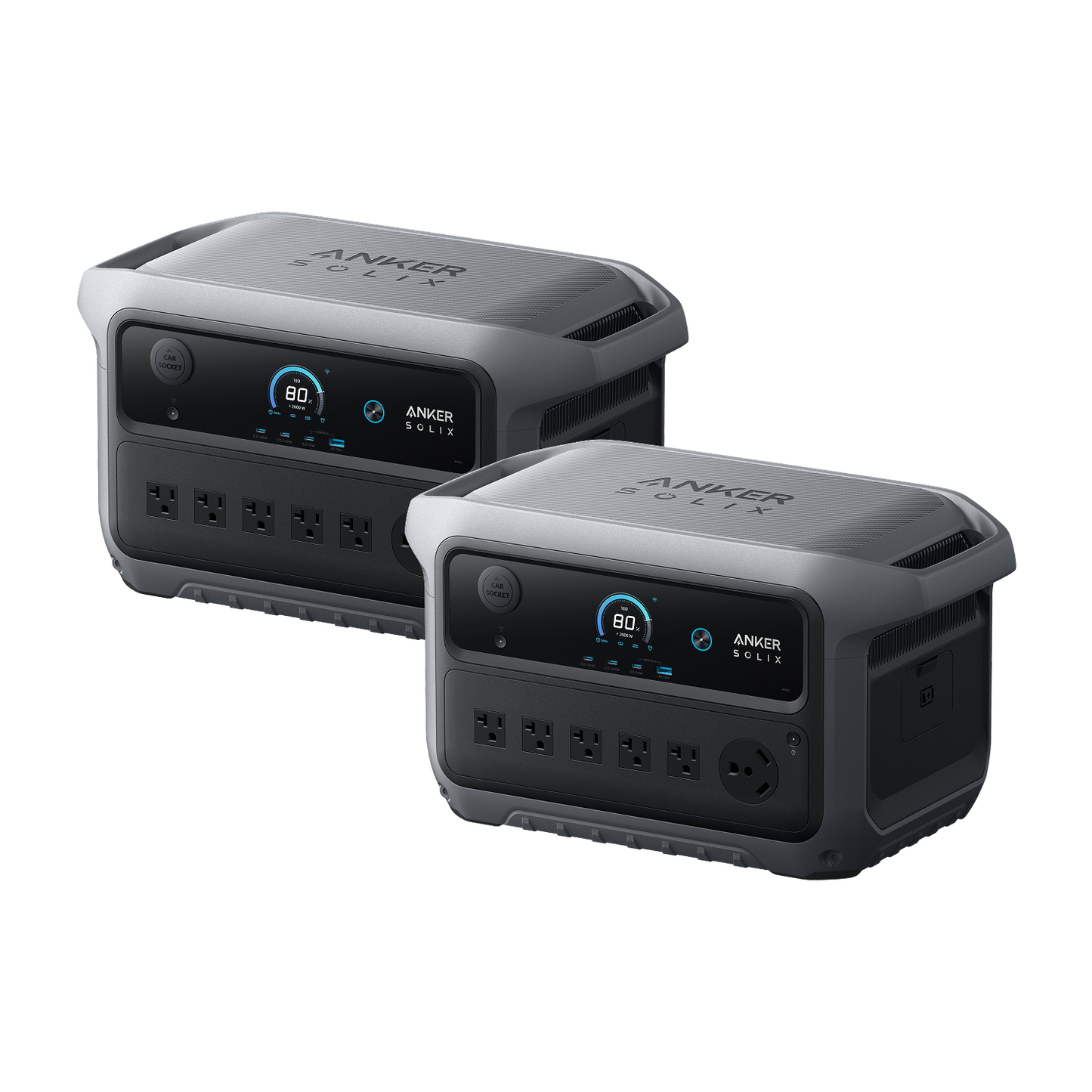 2× Anker SOLIX C2000 Gen 2 Portable Power Station