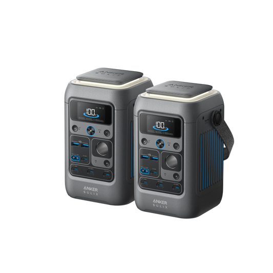 2× Anker SOLIX C300 DC Portable Power Station - 288Wh | 300W