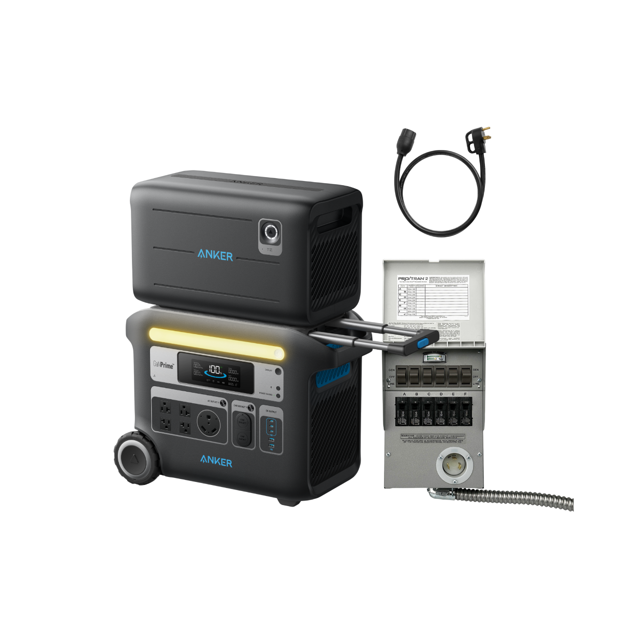 Anker SOLIX F2600 + Expansion Battery + 6-Circuit Manual Transfer Switch