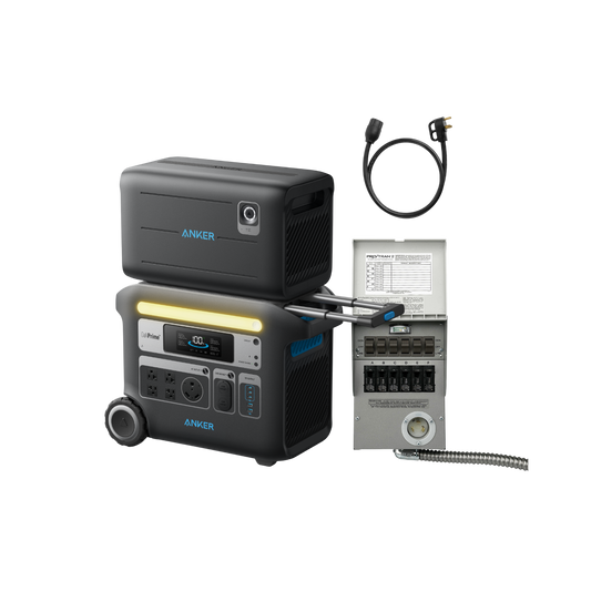 Anker SOLIX F2600 + Expansion Battery + 6-Circuit Manual Transfer Switch