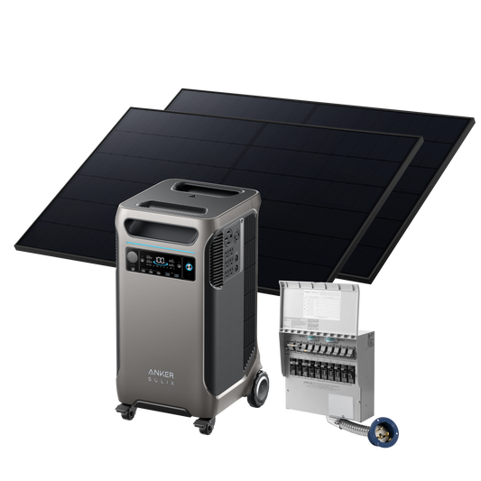Anker SOLIX F3800 + 10-Circuit Manual Transfer Switch + 2× 410W Rigid Solar Panels