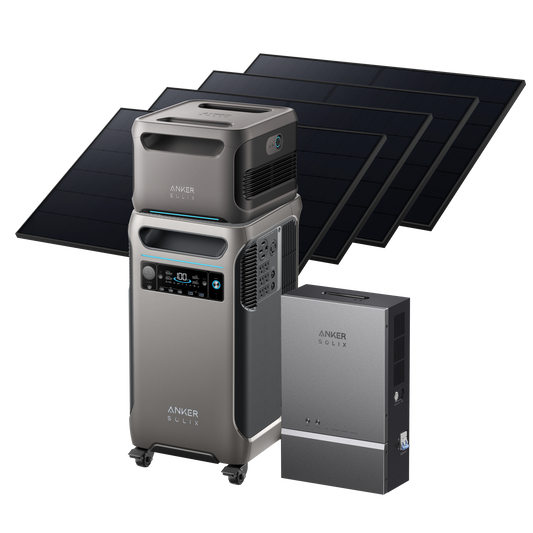 Anker SOLIX F3800 + Expansion Battery + Smart Home Power Kit + 4× 410W Rigid Solar Panels
