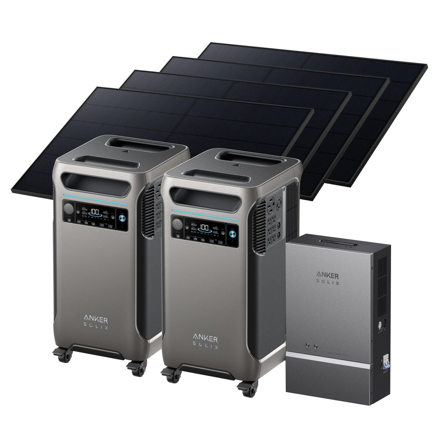 2× Anker SOLIX F3800 (7.68kWh | 12kW) + Smart Home Power Kit - NEW