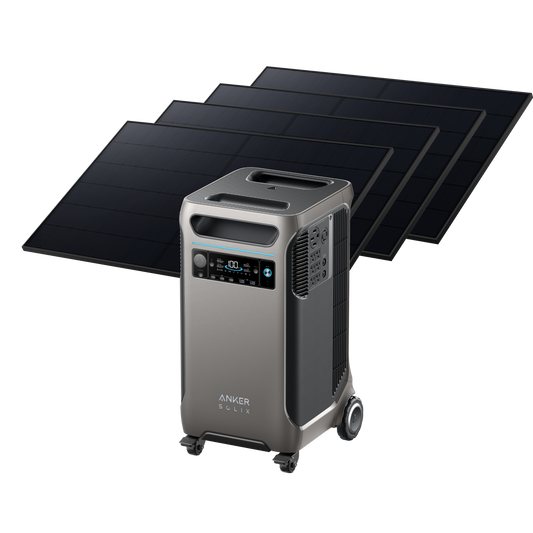 Anker SOLIX F3800 Solar Generator + 4× 410W Rigid Solar Panels