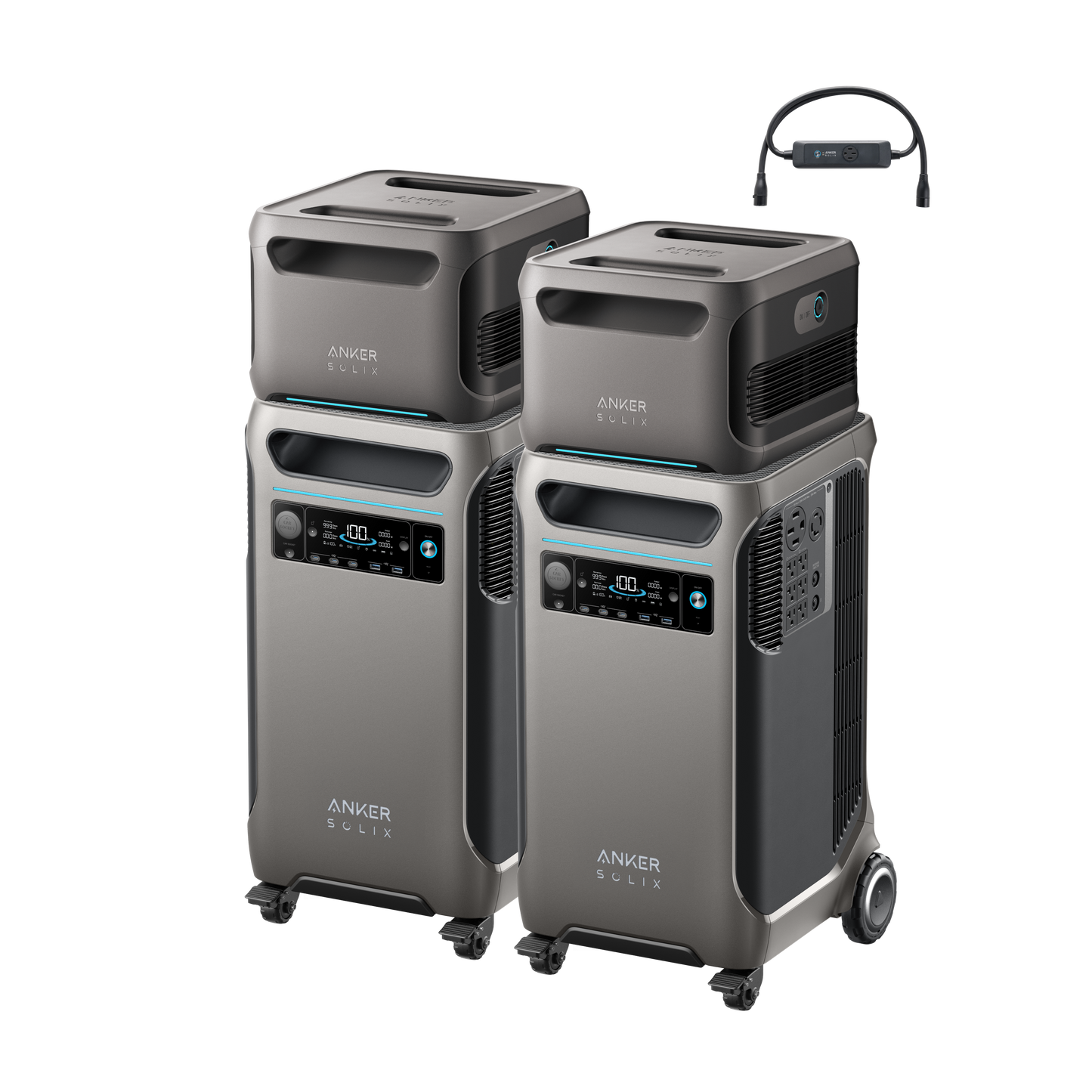 2× Anker SOLIX F3800 + Double Power Hub + 2× Expansion Battery - NEW