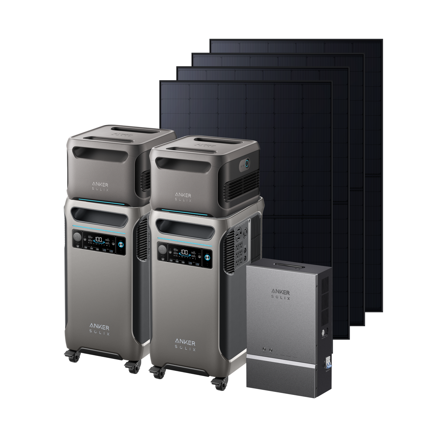 2× Anker SOLIX F3800 + 2× Expansion Battery + Smart Home Power Kit + 4× 410W Rigid Solar Panel