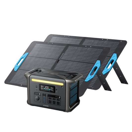 Anker SOLIX F1500 Solar Generator + 2× 100W Solar Panels