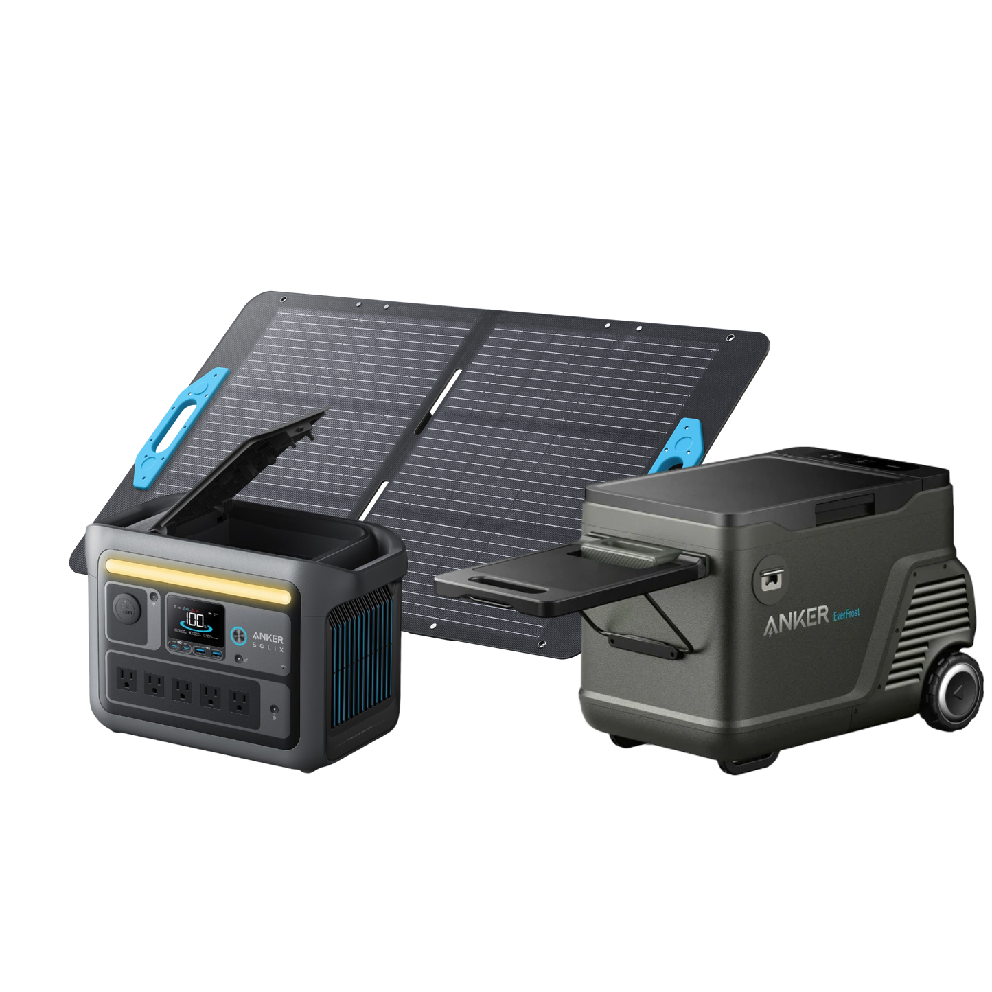 Anker EverFrost Portable Cooler 30 with New 299Wh Battery, Powered by AC/DC/Solar