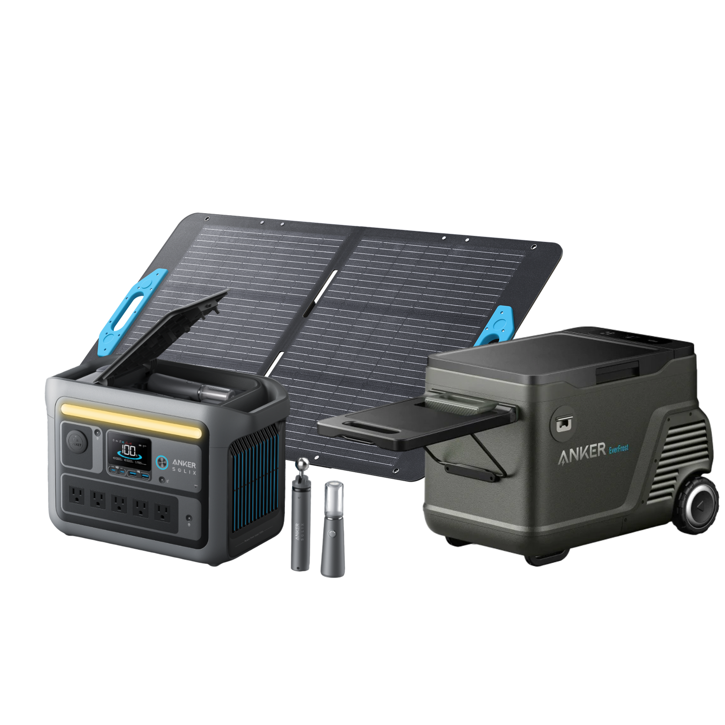 Anker EverFrost Portable Cooler 40 with New 299Wh Battery, Powered by AC/DC/Solar