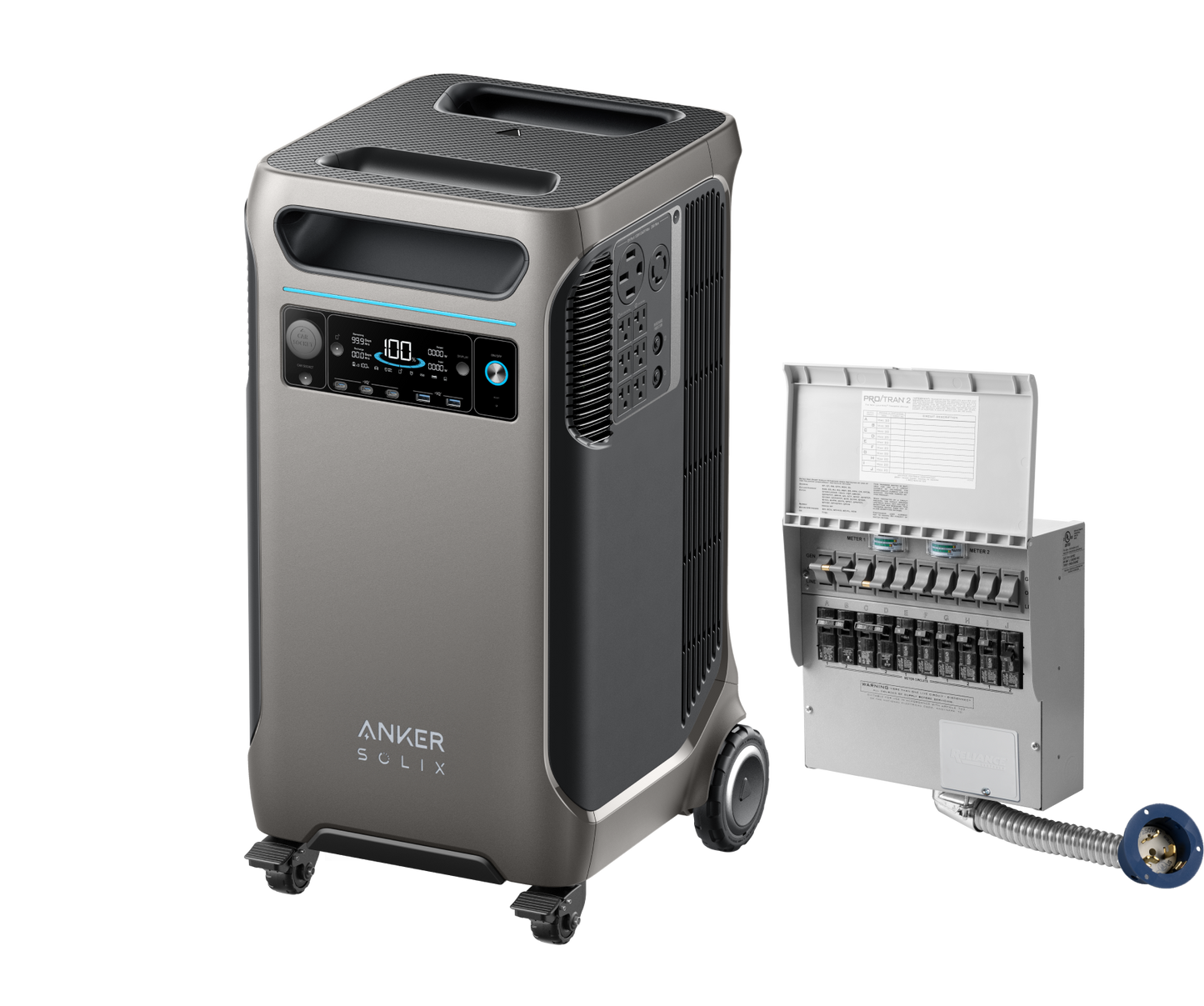 Anker SOLIX F3800 + 10-Circuit Manual Transfer Switch + 400W Solar Panel