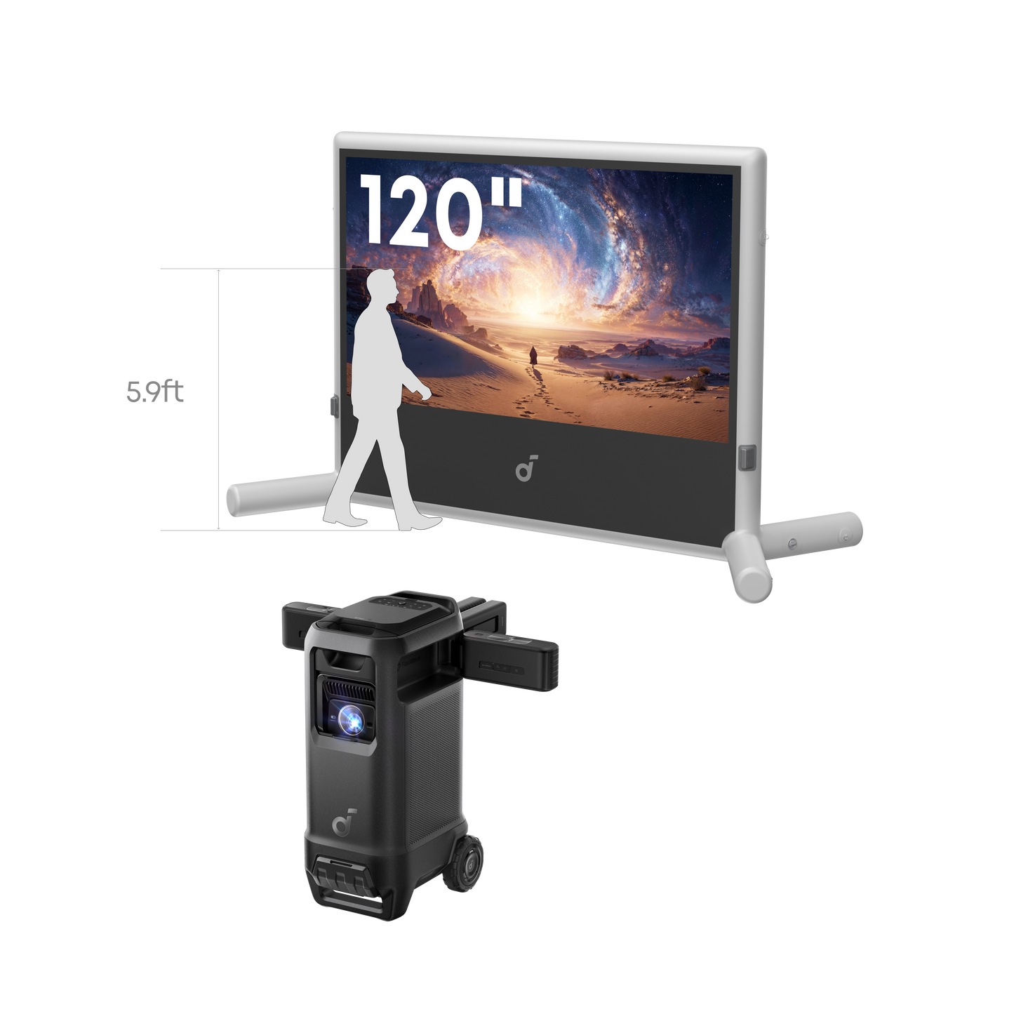 soundcore Nebula X1 Pro + 200-Inch Inflatable Screen Bundle