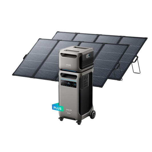 Anker SOLIX F3800 Plus + Expansion Battery + 2× 400W Solar Panel