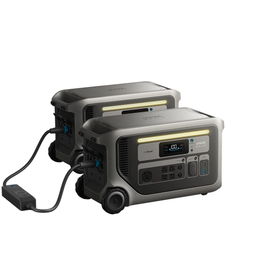 2× Anker SOLIX F3000 Portable Power Station + Double Power Hub