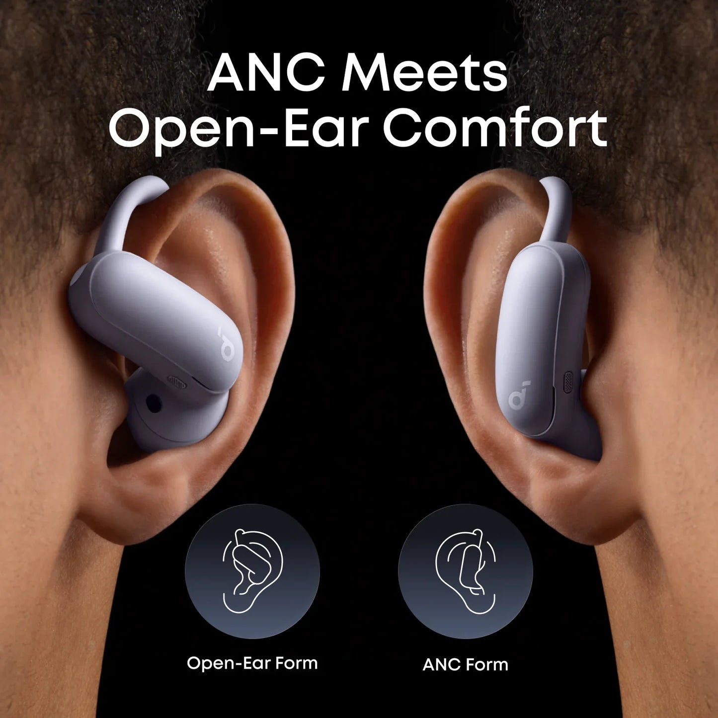 AeroFit 2 Pro｜Dual-Form Earbuds with Open-Ear and Active Noise Cancellation Form